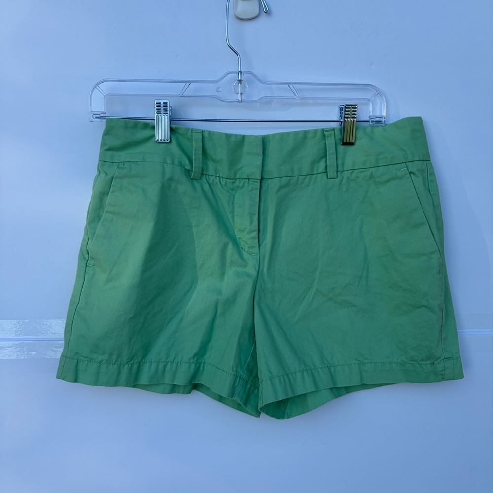 Ann Taylor LOFT Green Chino Shorts Cotton Size 4 297432